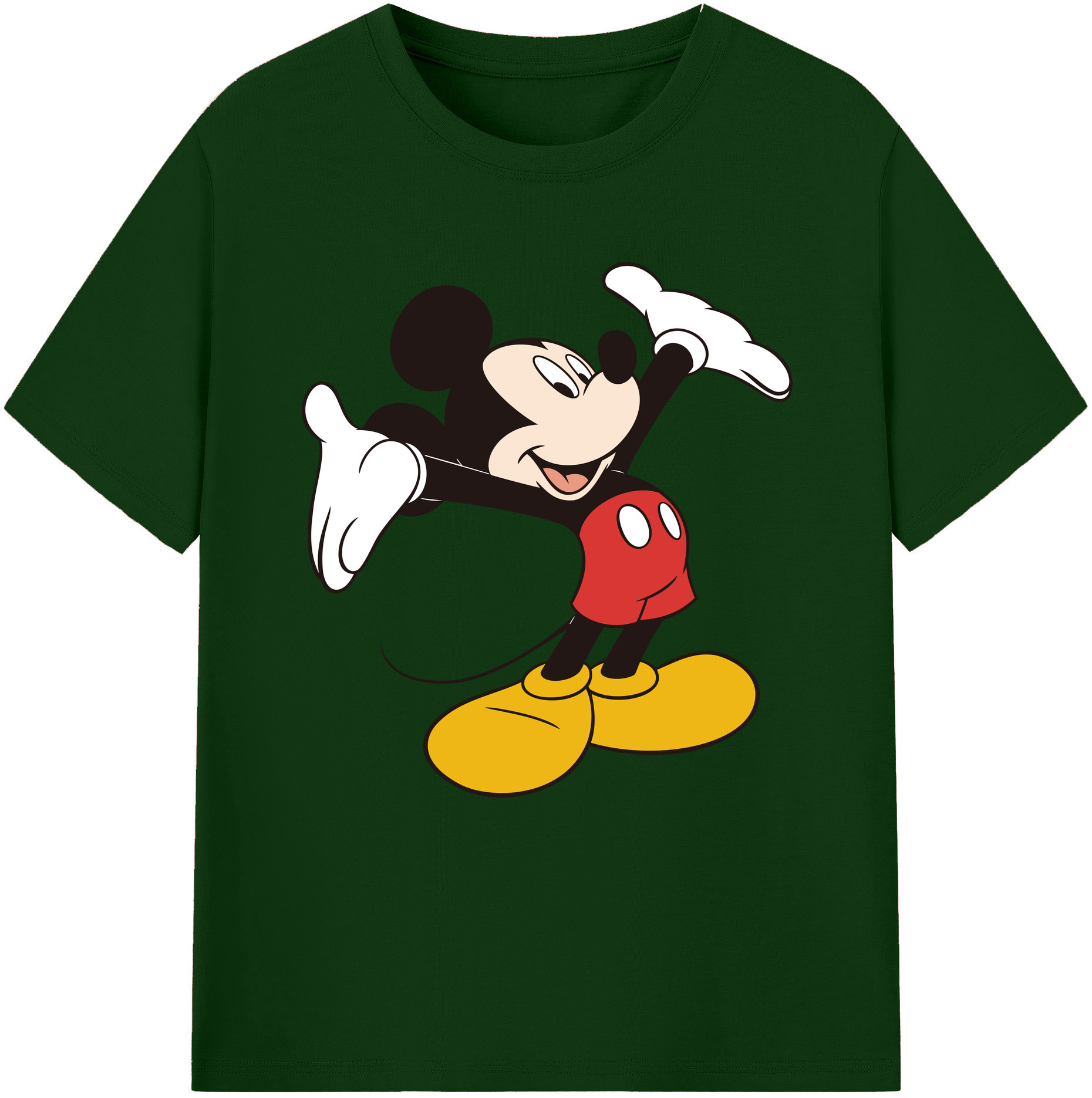 （画像用） ミッキーマウス Mickey Mouse 綿100％半袖Tシャツ（フロントプリント）